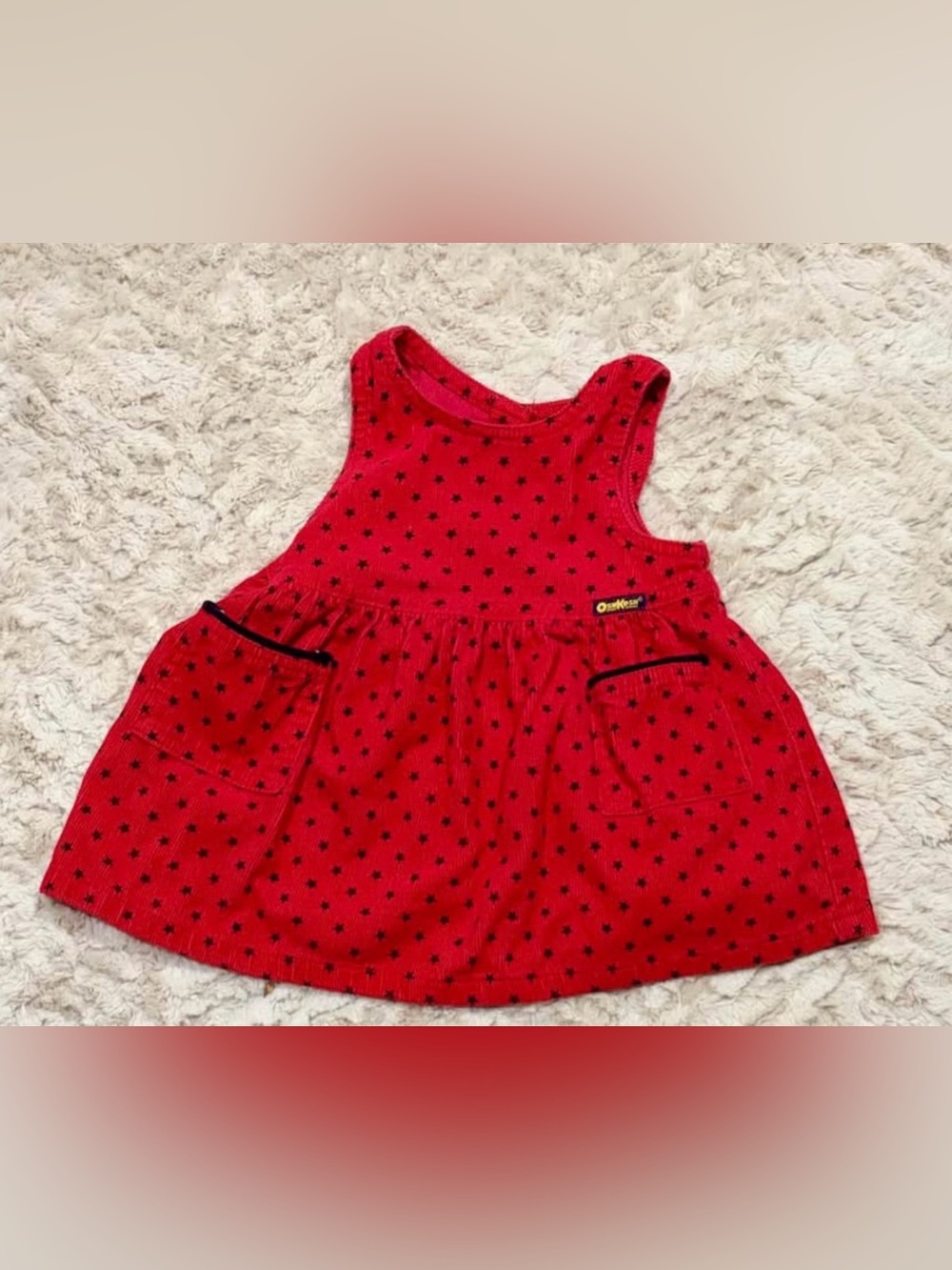 18m OshKosh B'gosh Red Corduroy Star Pocket Dress